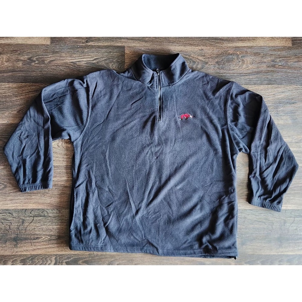 Red Oak Arkansas Razorbacks Sweater Fleece 1/4 Zip Men Size XL